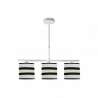 Distribuidor - Lâmpadas Diversas | Lâmpadas Modernas | LAMPARA KARLA 3XE14 BLANCA/BEIS REGX55X14 CM Ref: 171253001